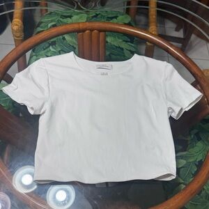 Aritzia white contour crop top
